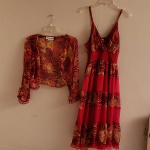 2 piece Light Chiffon w/Lining Summer Dress